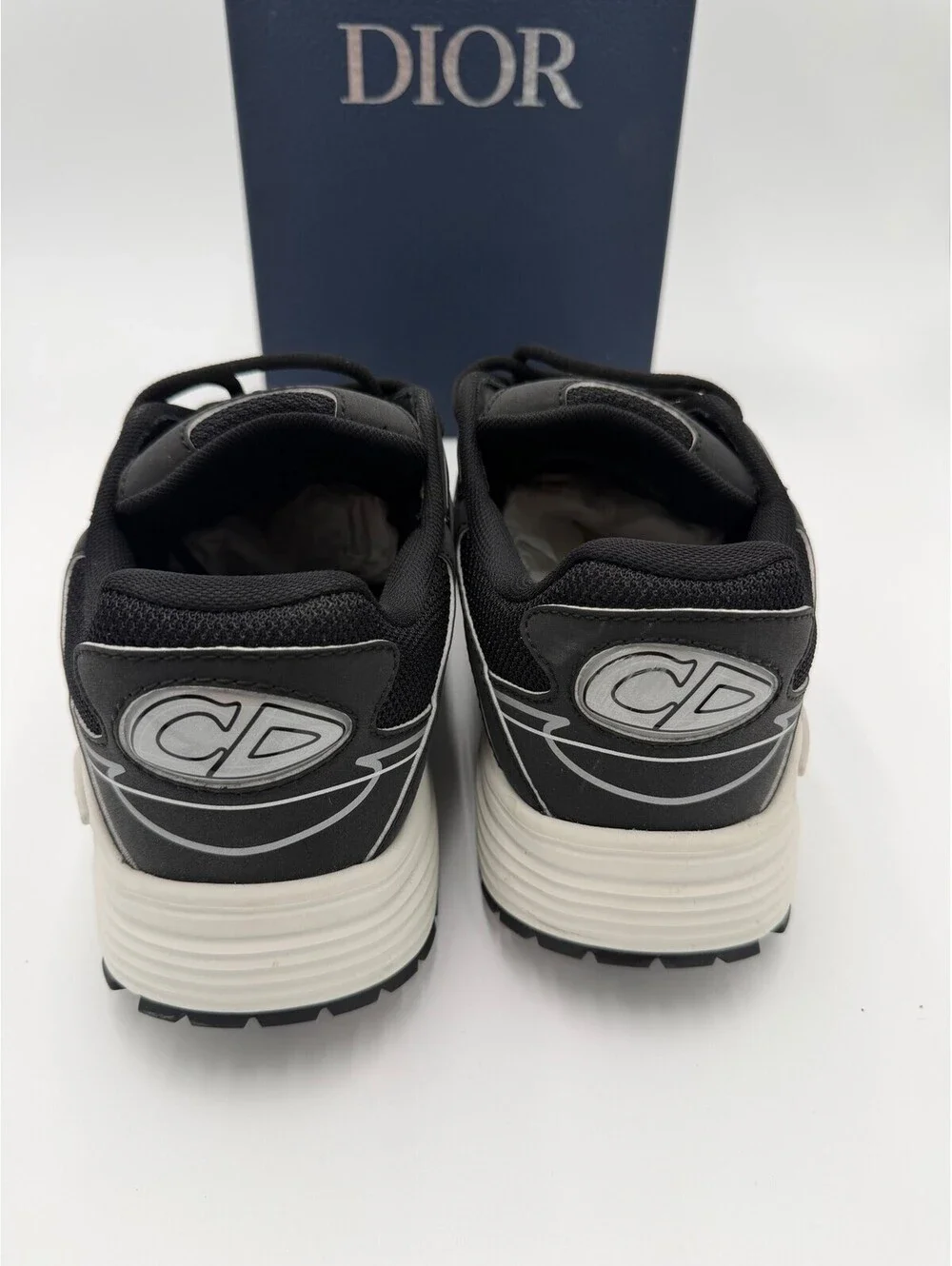 Dior B30 Black Silver White Sneakers Mens Size 9/42
